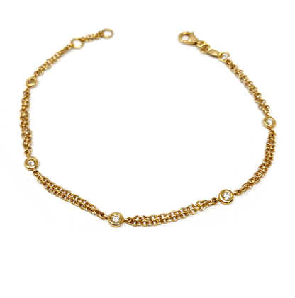 Bracciale Crieri in oro rosa 18kt - Collezione Zefiro con Diamanti CT 0.15