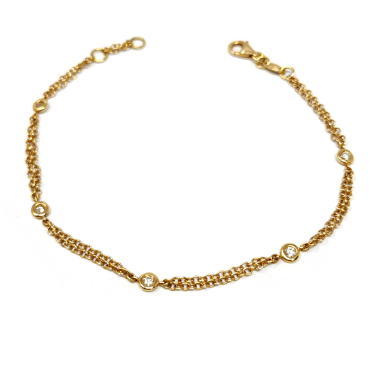 Bracciale Crieri in oro rosa 18kt - Collezione Zefiro con Diamanti CT 0.15