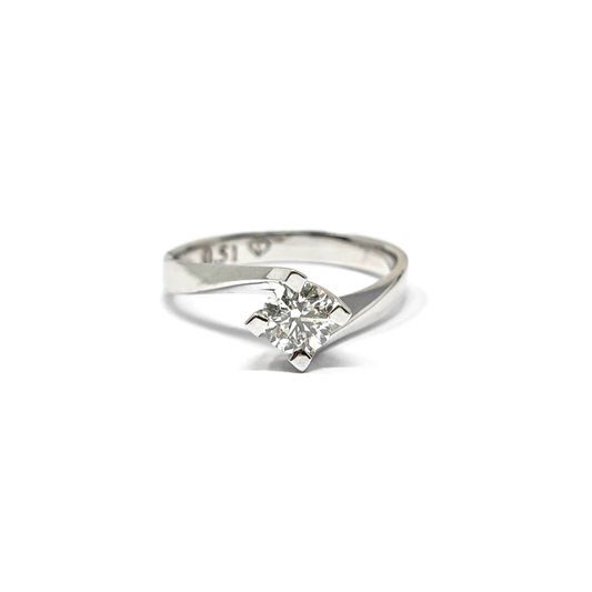 Anello Solitario con Diamante Certificato IGI CT 0.51