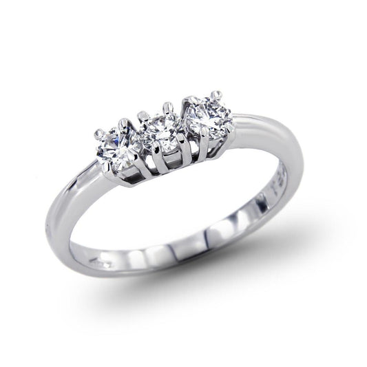 Anello Trilogy con Diamanti CT 0.21