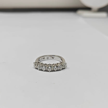 Anello Veretta 7 Pietre con Diamanti CT 1.42