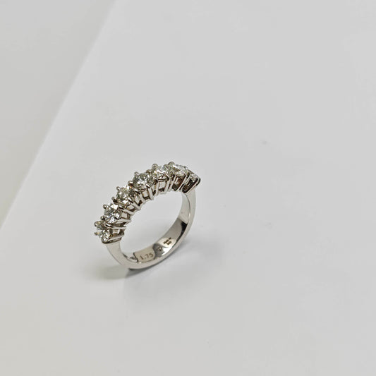 Anello Veretta 7 Pietre con Diamanti CT 1.75 VS F