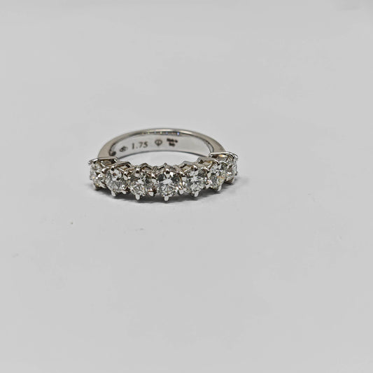 Anello Veretta 7 Pietre con Diamanti CT 1.75 VS F