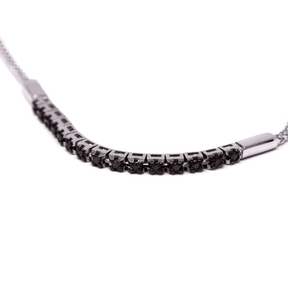 Bracciale Tennis morbido con Diamanti Neri CT 0.10