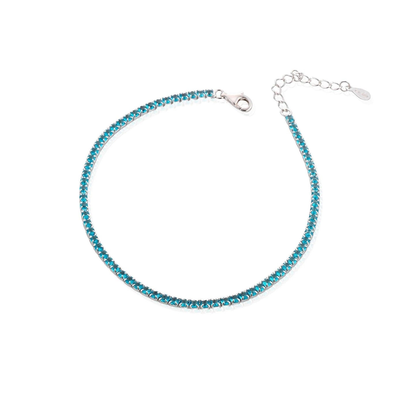 Bracciale Tennis in Argento con Zirconi bianchi 2 mm cm 16+4