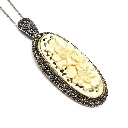 Pendente con Diamanti Corone' CT 1.85 e Avorio di Mammut