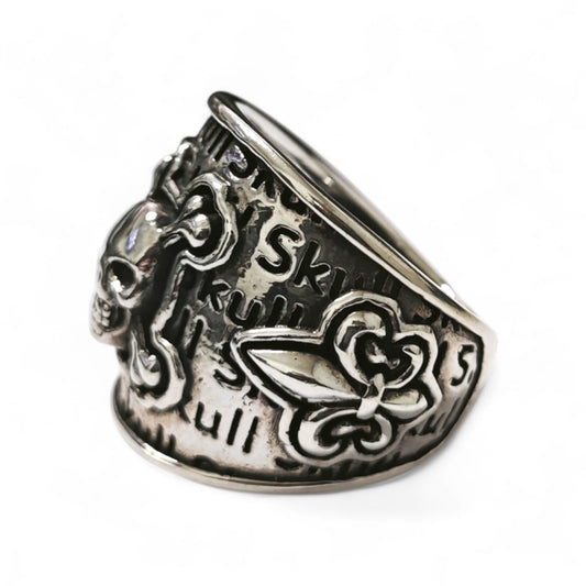 Anello Teschio in Argento 925 mis 24
