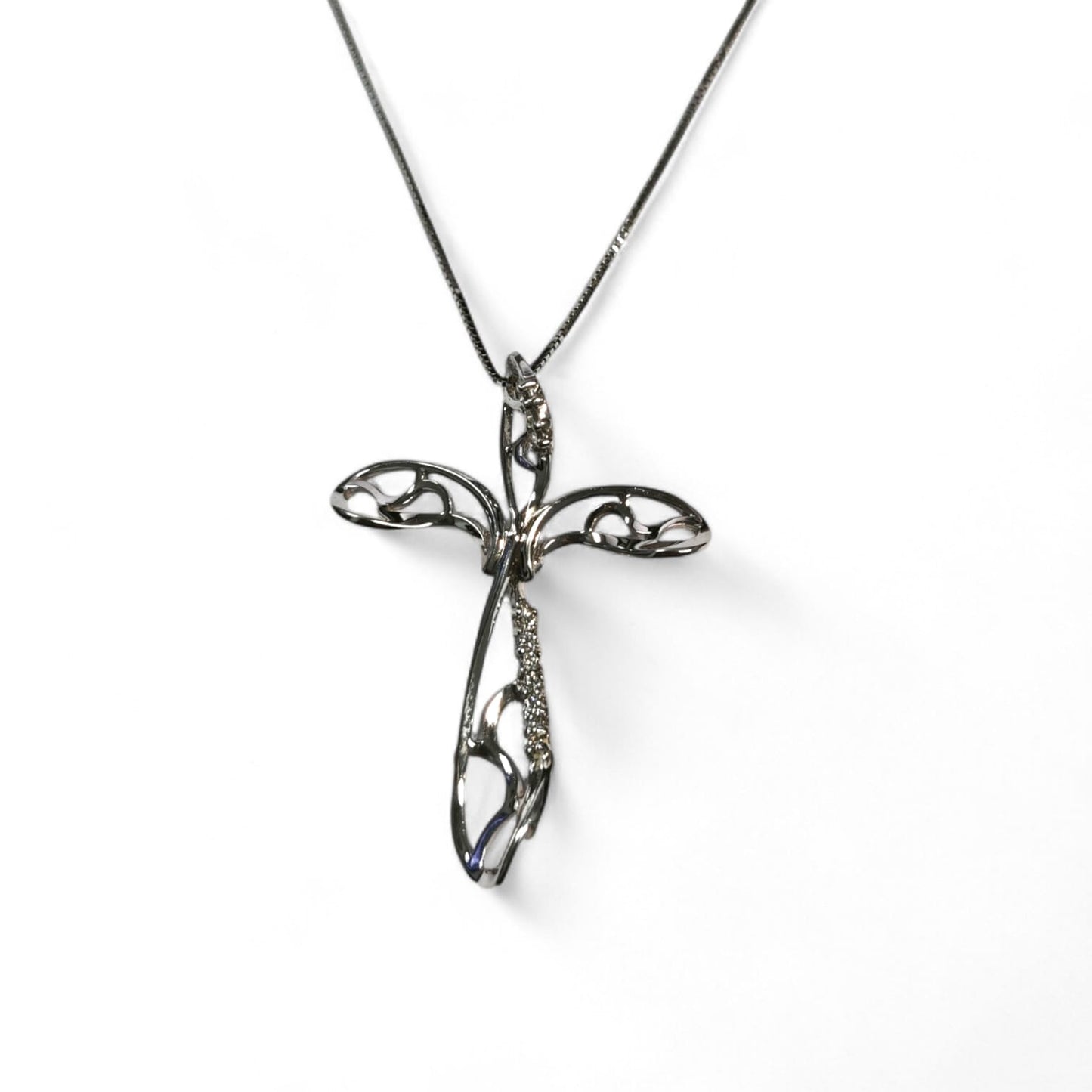 Pendente Croce con Diamanti CT 0.10