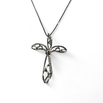Pendente Croce con Diamanti CT 0.10