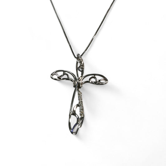 Pendente Croce con Diamanti CT 0.10