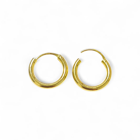 Orecchini a Cerchio in Argento 925 Dorato – Classici e Luminosi
