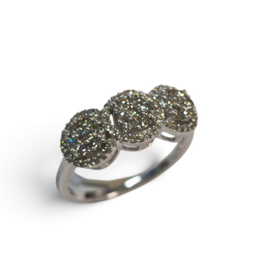 Anello Trilogy Rosetta con Diamanti CT 0.57