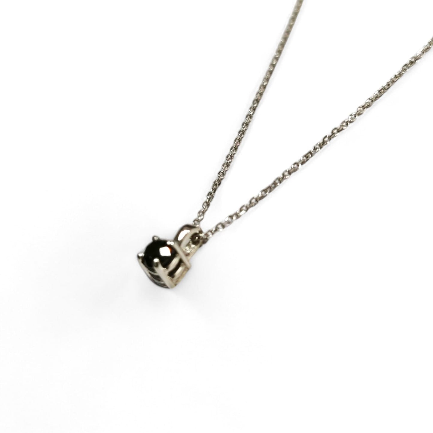 Pendente Punto Luce con Diamante Nero CT 0.16