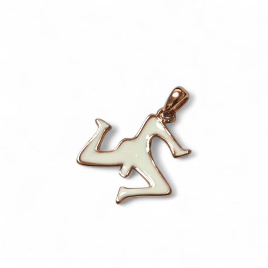 Pendente Trinacria Smaltato in Argento Rosato