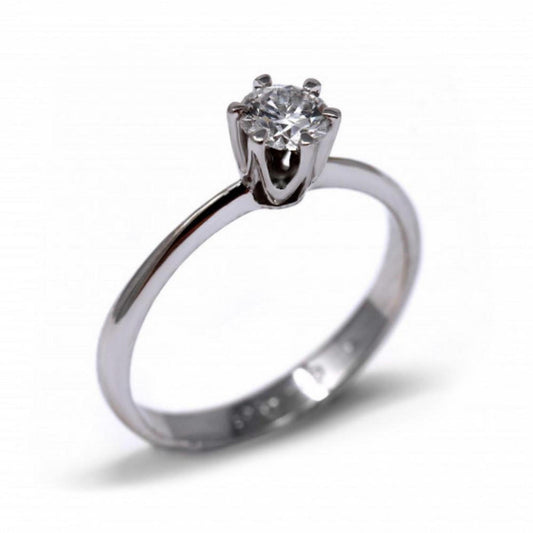 Anello Solitario con Diamante Linea Tiffany CT 22 VS1 F