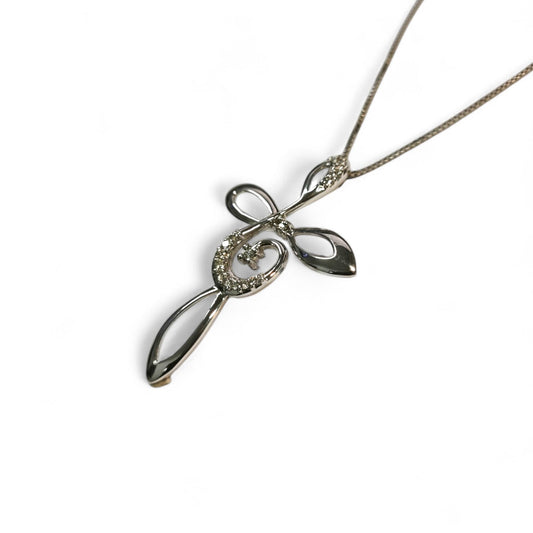 Pendente Croce Linea Floreale CT 0.11