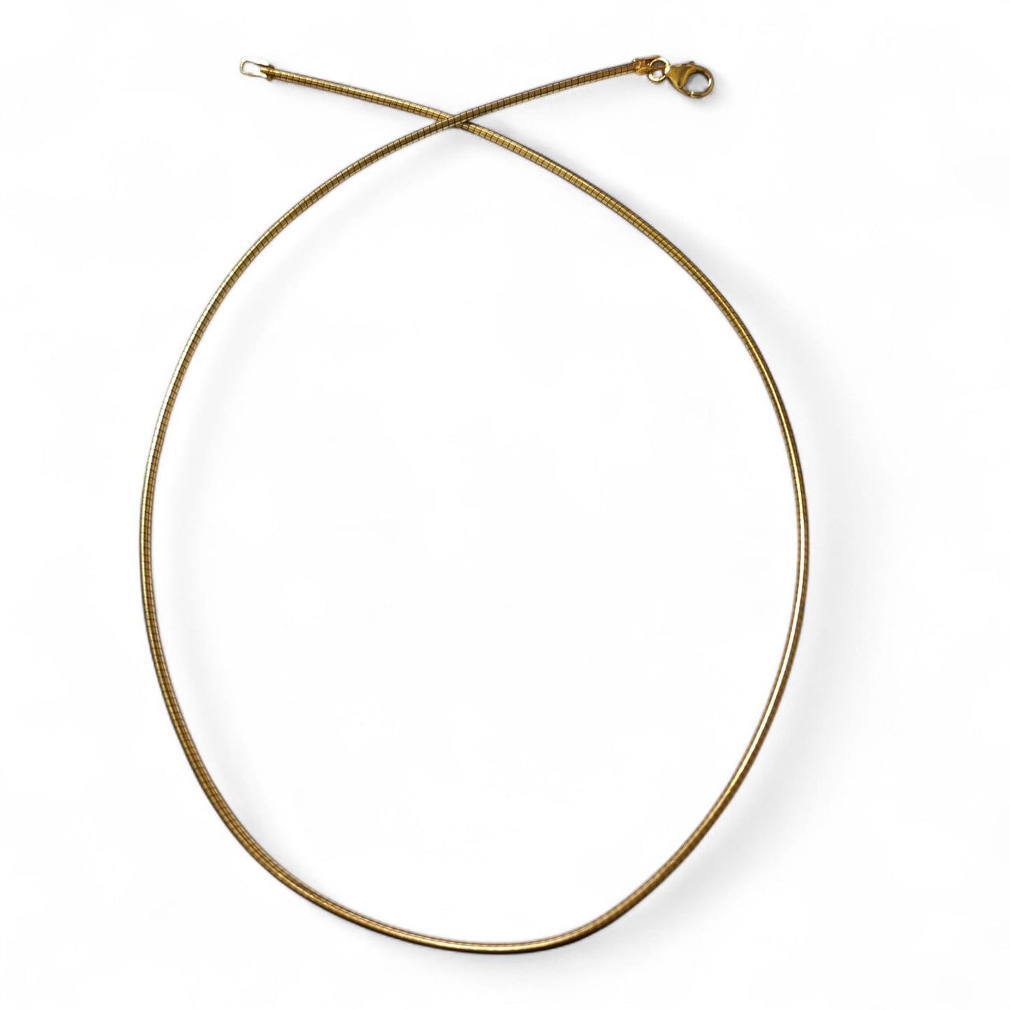 Girocollo in Argento 925 Rigido Giallo cm 40