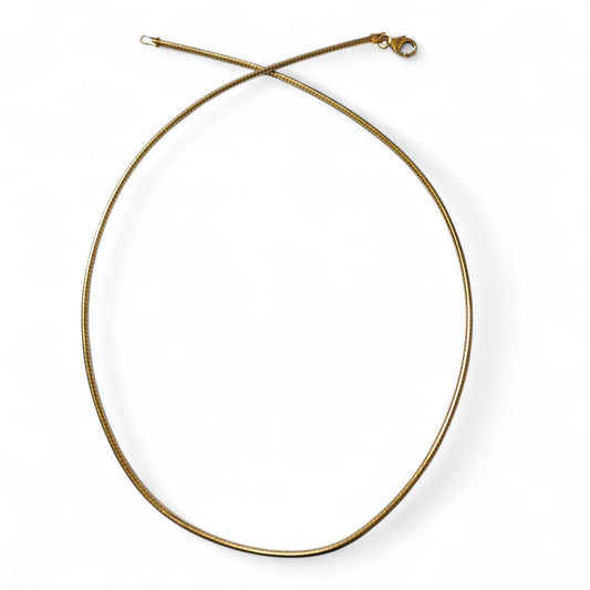 Girocollo in Argento 925 Rigido Giallo cm 40