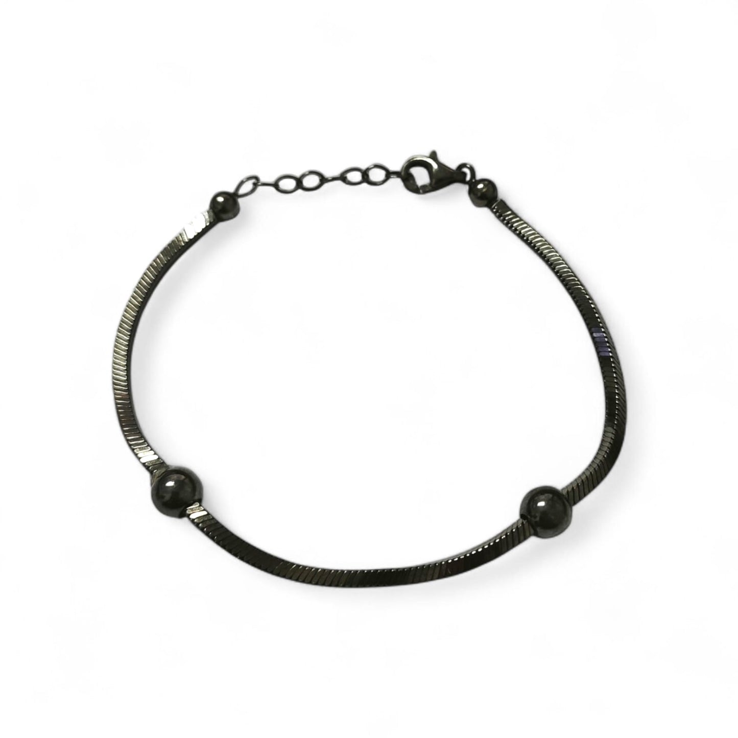 Bracciali in Argento Brunito con Palline