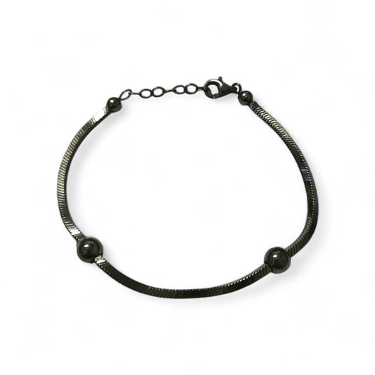 Bracciali in Argento Brunito con Palline