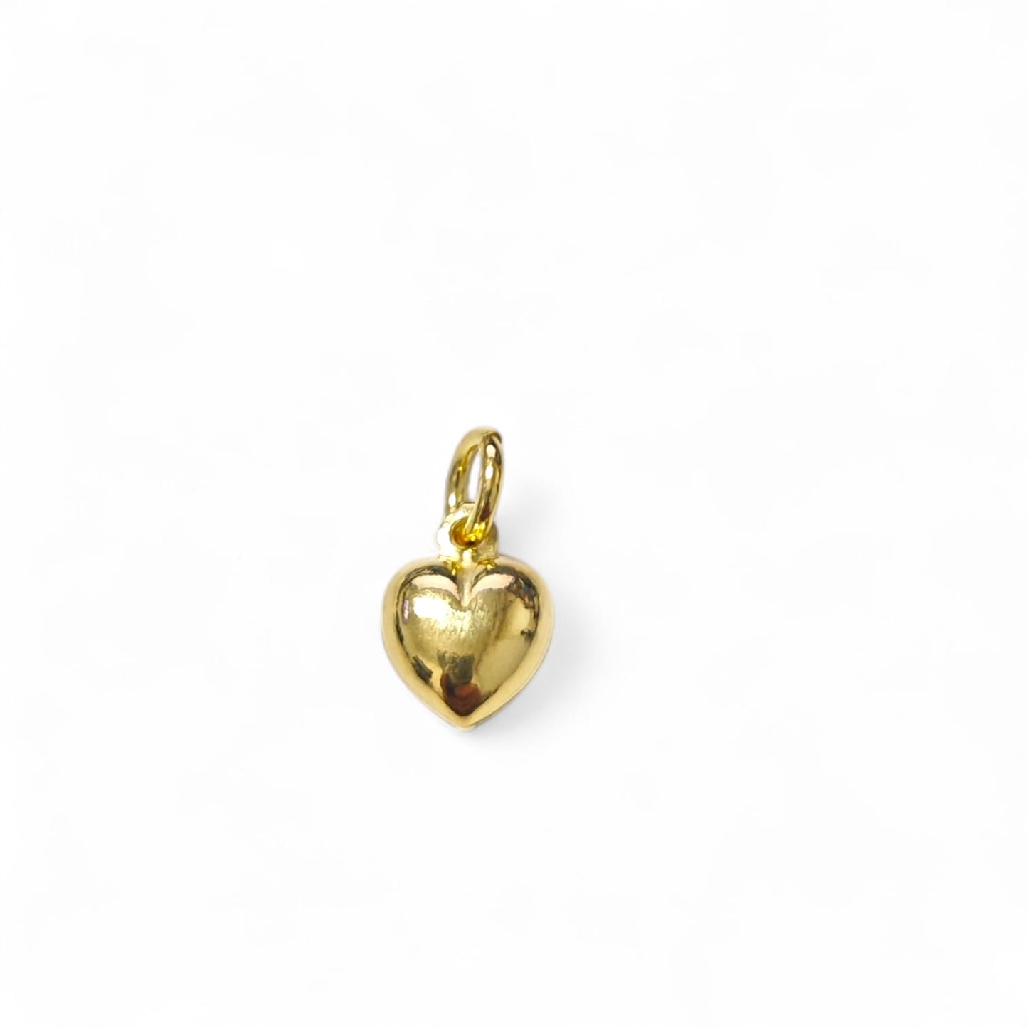 Ciondolo Cuore in Argento 925 Placcato Oro 18kt – Modello Liscio Lucido