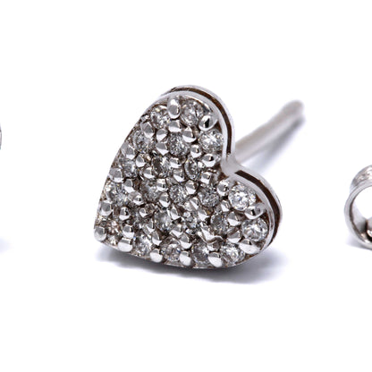 Orecchini con Diamanti Bianchi CT 0.26 Cuore