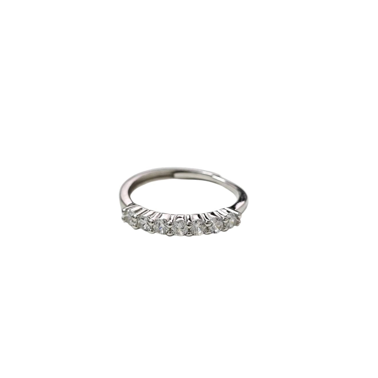 Anello in Argento 925 con Zirconi Taglio Brillante – Regolabile