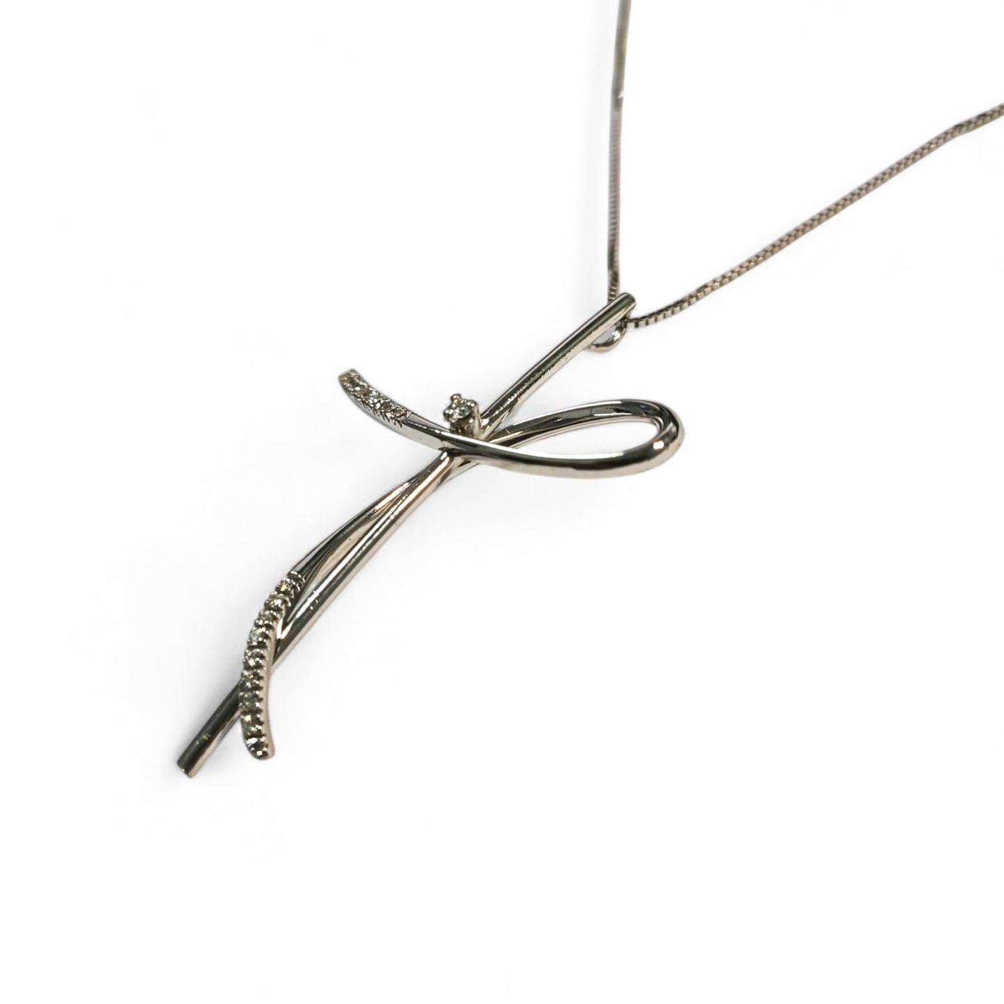 Pendente Croce con Diamanti CT 0.15