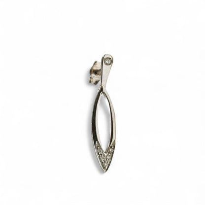 Orecchini Stilizzati con 12 Diamanti CT 0.12