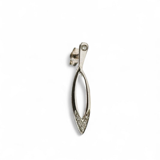 Orecchini Stilizzati con 12 Diamanti CT 0.12