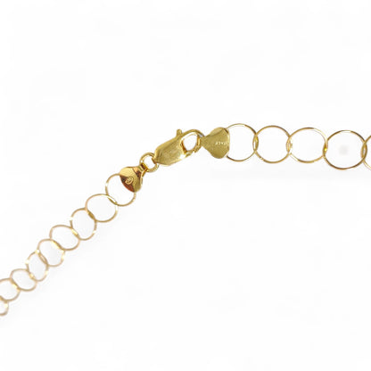 Collana in Argento 925 Dorato 62 cm – Maglia a Cerchi Lisci