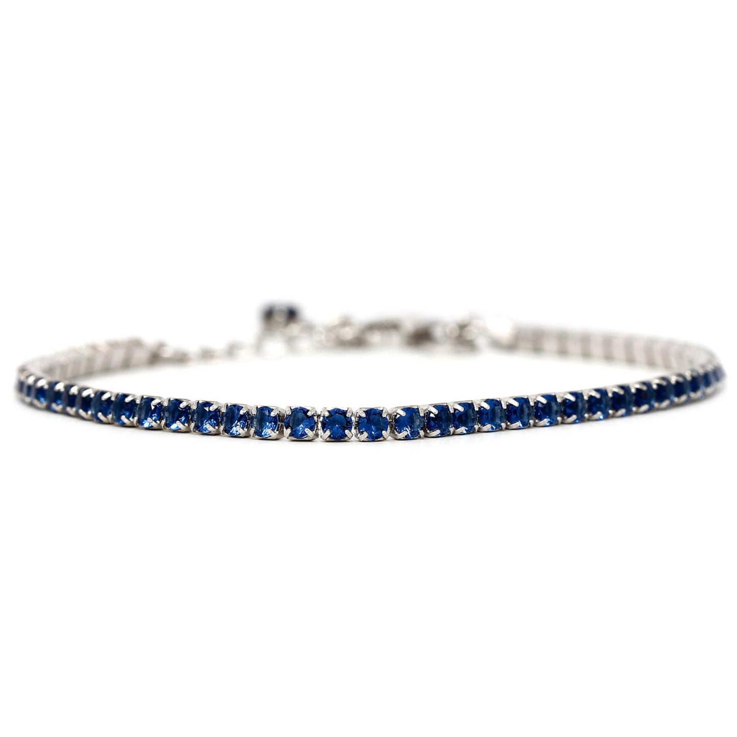 Bracciale Tennis in Argento con Zirconi bianchi 2 mm cm 16+4