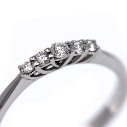 Anello Veretta con Diamanti Bianchi CT 0.35