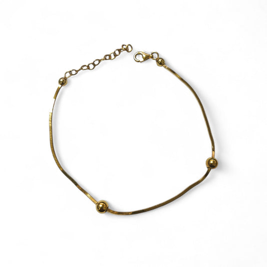 Bracciali in Argento dorato con Palline