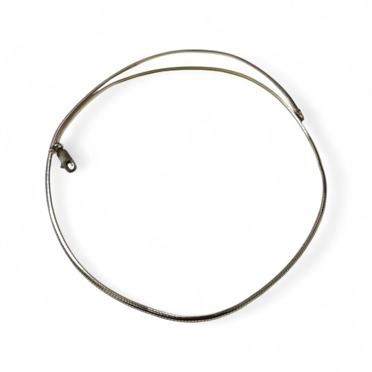 Girocollo in Argento 925 Rigido Bicolore cm 40