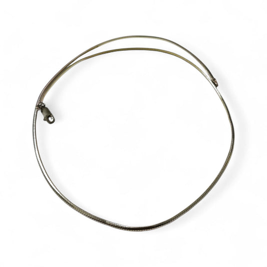 Girocollo in Argento 925 Rigido Bicolore cm 40