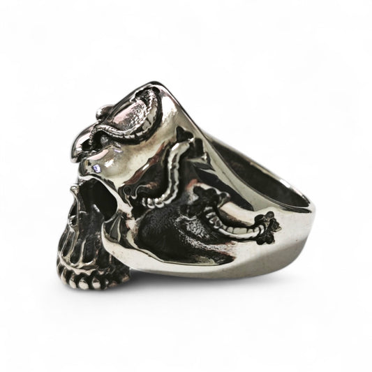 Anello Teschio Pirata in Argento 925 mis 24.5