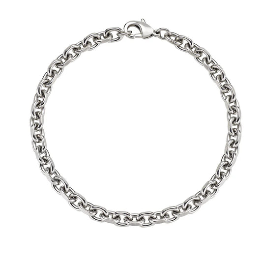 Bracciale in Acciaio Catena Sfaccettata Maglie Piccole Ref. ACBR17264