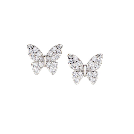 Orecchini Diamonds Farfalla Piccola con Zirconi Ref. EFAPBBZ3