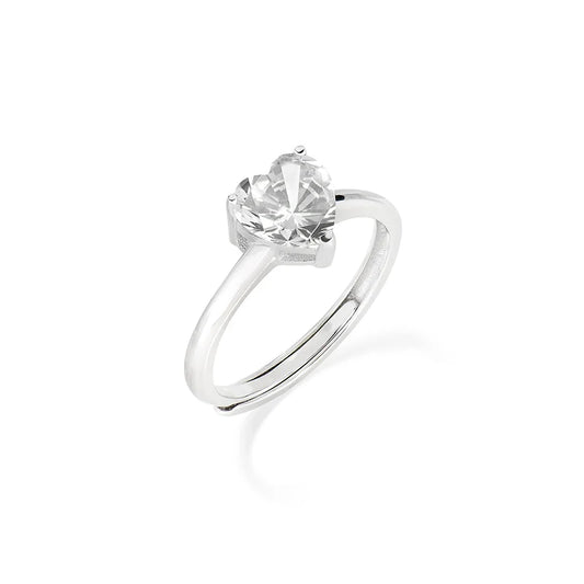 Anello "Cuore" in Argento e Zircone Ref. RSHBBZ6-2