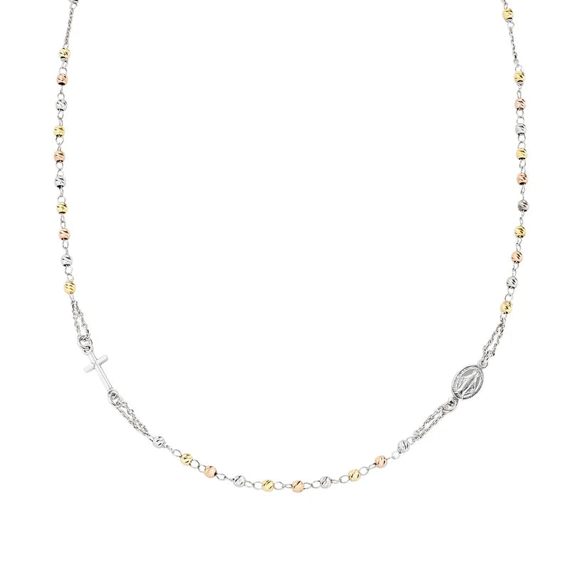 Rosario Girocollo Grani Multifinitura Ref. CROBBRGD3