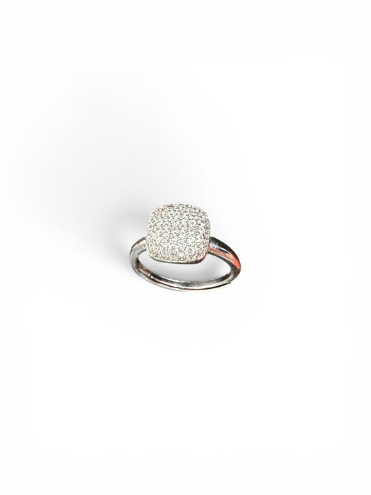 Anello Pavé  in Argento 925 con Zirconi