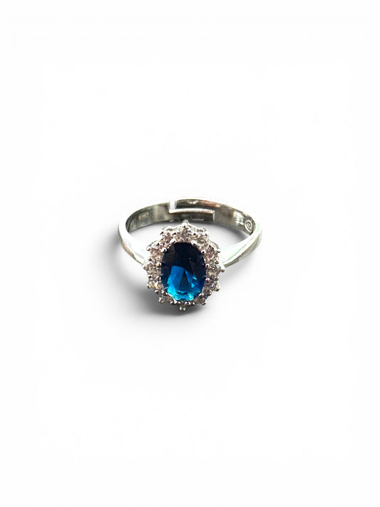 Anello Cestello Color in Argento 925 con Zirconi Colorati