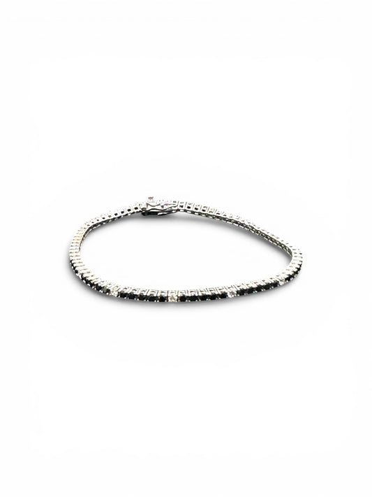 Bracciale Tennis Nero e Bianco ogni 5