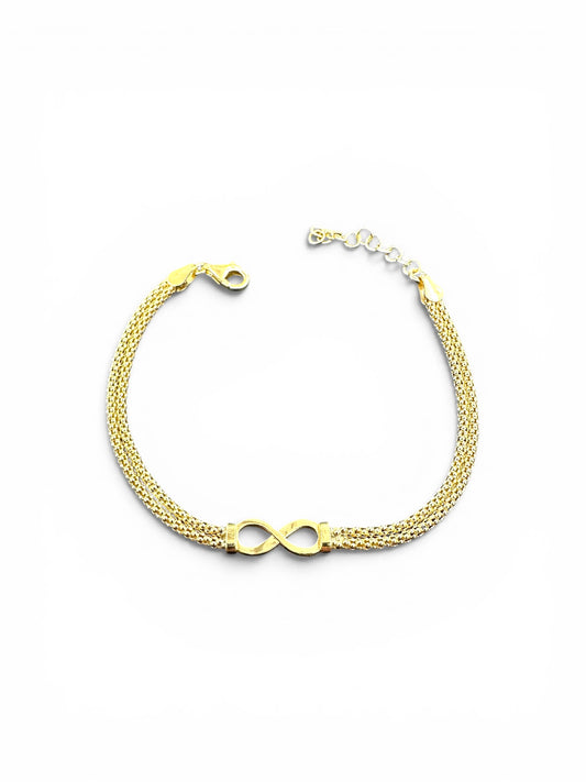 Bracciale Infinito Dorato in Argento 925
