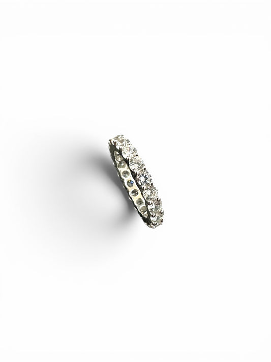 Anello Giradito in Argento 925 con Zirconi