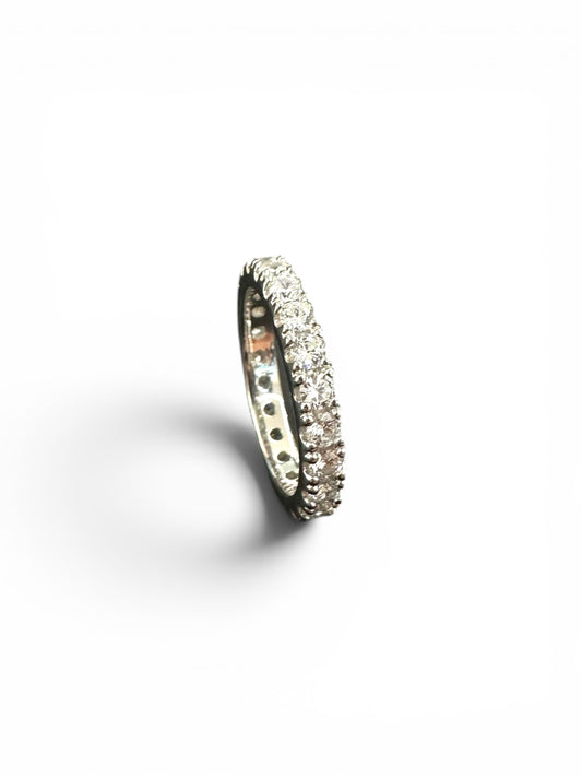 Anello Giradito in Argento 925 con Zirconi
