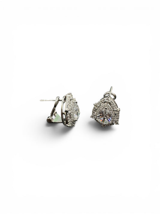 Orecchini Glamour Geometrici con Zirconi in Argento 925