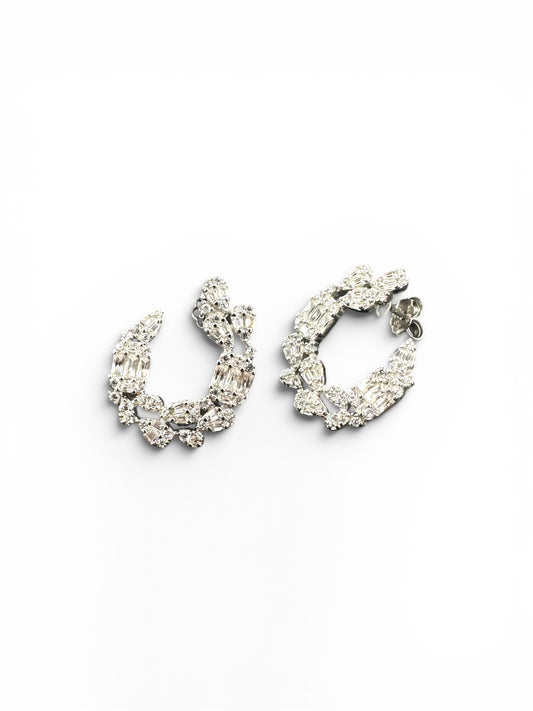 Orecchini Luxury  con Zirconi Multitaglio in Argento 925