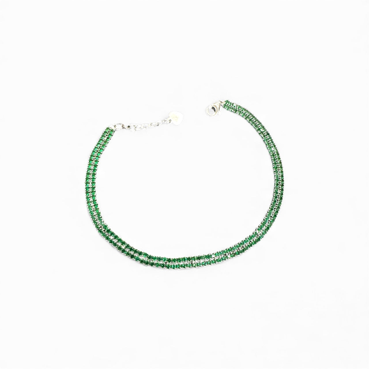 Bracciale tennis doppio in argento 925